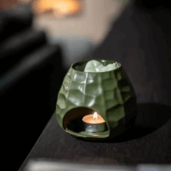 Geurchips Brander Gebeiteld Bol Leger Groen - ScentChips -Huisdecoratie geurchips brander gebeiteld bol leger groen scentchips 2