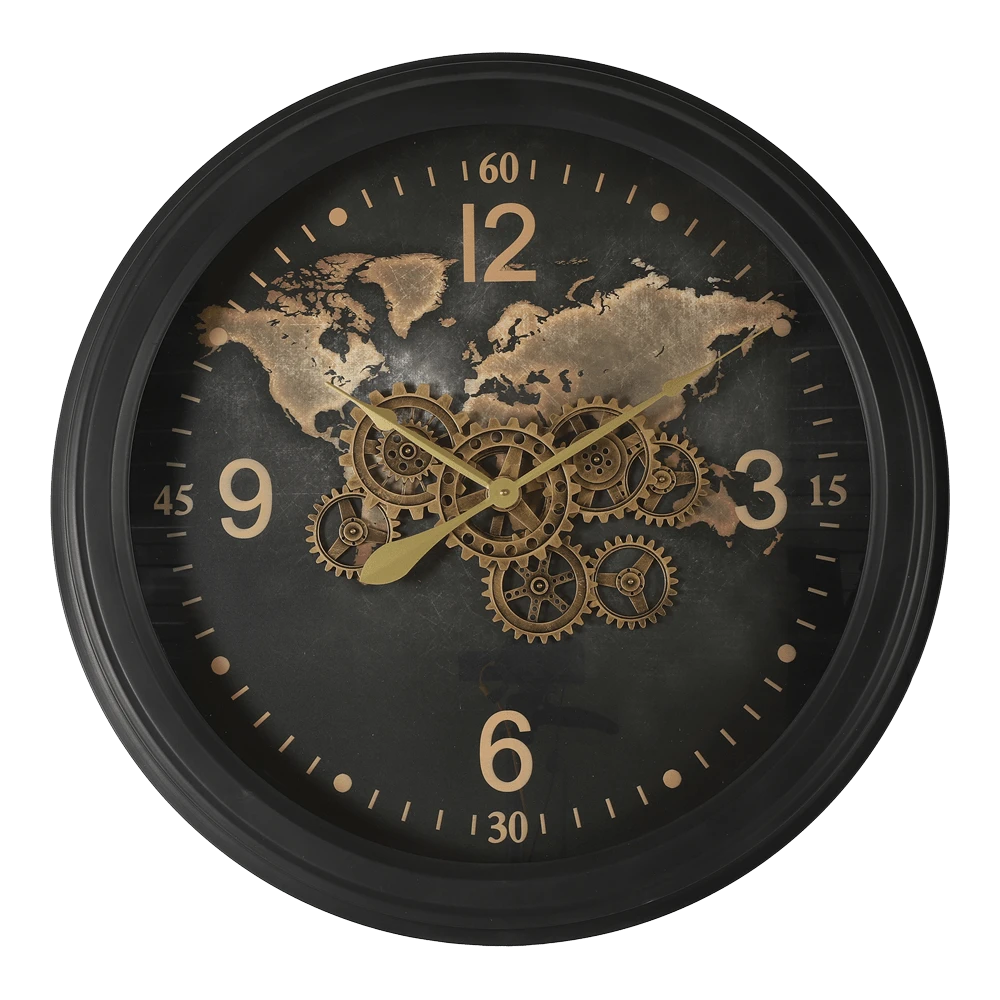 Klok Carta Zwart U00f8 80 Cm - Wandklok 3 Klok Carta Zwart U00f8 80 Cm - Wandklok