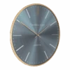 Klok Oyster Staal Blauw/goud U00f8 40 Cm - Wandklok