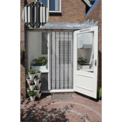 Vliegengordijn Banen - Wit/Zwart/Zilver - 90 X 210cm - Sun-Arts 12 Vliegengordijn Banen - Wit/Zwart/Zilver - 90 X 210cm - Sun-Arts -Huisdecoratie vliegengordijn banen wit zwart zilver 90 x 210cm sun arts 90 4 2