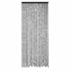 Vliegengordijn Kattenstaart - Wit En Grijs - 90 X 220cm - Sun-Arts -Huisdecoratie vliegengordijn kattenstaart wit en grijs 90 x 220cm sun arts 90 1
