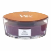 Woodwick Black Plum Cognac Ellipse Candle - Geurkaars -Huisdecoratie woodwick black plum cognac ellipse geurskaars 1 5