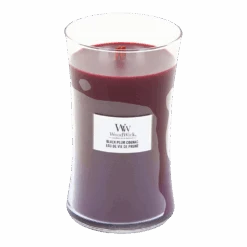 Woodwick Black Plum Cognac Large Candle - Geurkaars 5 Woodwick Black Plum Cognac Large Candle - Geurkaars -Huisdecoratie woodwick black plum cognac large geurskaars 2 5