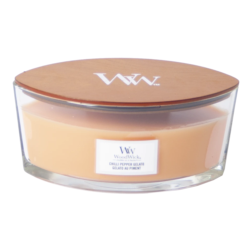 Woodwick Chili Pepper Gelato Ellipse Candle - Geurkaars 3 Woodwick Chili Pepper Gelato Ellipse Candle - Geurkaars