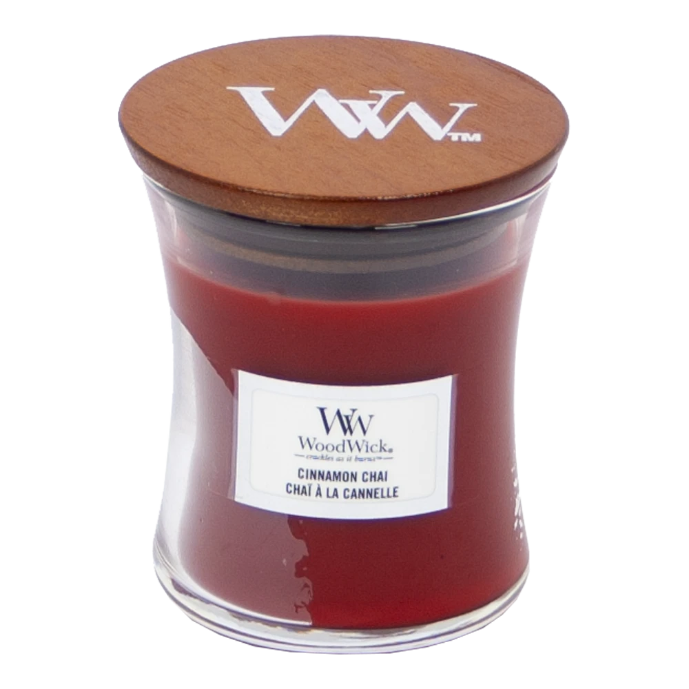 Woodwick Cinnamon Chai Mini Candle - Geurkaars 3 Woodwick Cinnamon Chai Mini Candle - Geurkaars