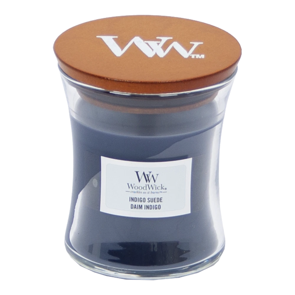 Woodwick Indigo Suede Mini Candle 3 Woodwick Indigo Suede Mini Candle