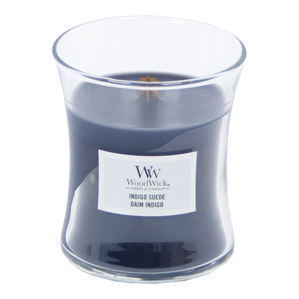 Woodwick Indigo Suede Mini Candle 4 Woodwick Indigo Suede Mini Candle - Afbeelding 2