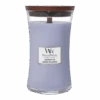Woodwick Lavender Spa Large Candle - Geurkaars -Huisdecoratie woodwick lavender spa large candle geurskaars 1