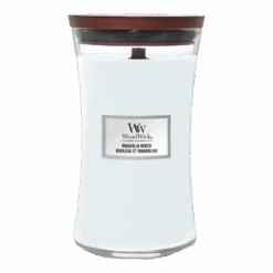 Woodwick Magnolia Birch Large Candle - Geurkaars