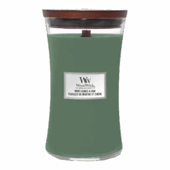 Woodwick Mint Leaves & Oak Large Candle - Geurkaars
