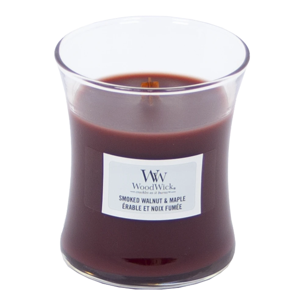 Woodwick Smoked Walnut & Maple Mini Candle - Geurkaars 4 Woodwick Smoked Walnut & Maple Mini Candle - Geurkaars - Afbeelding 2