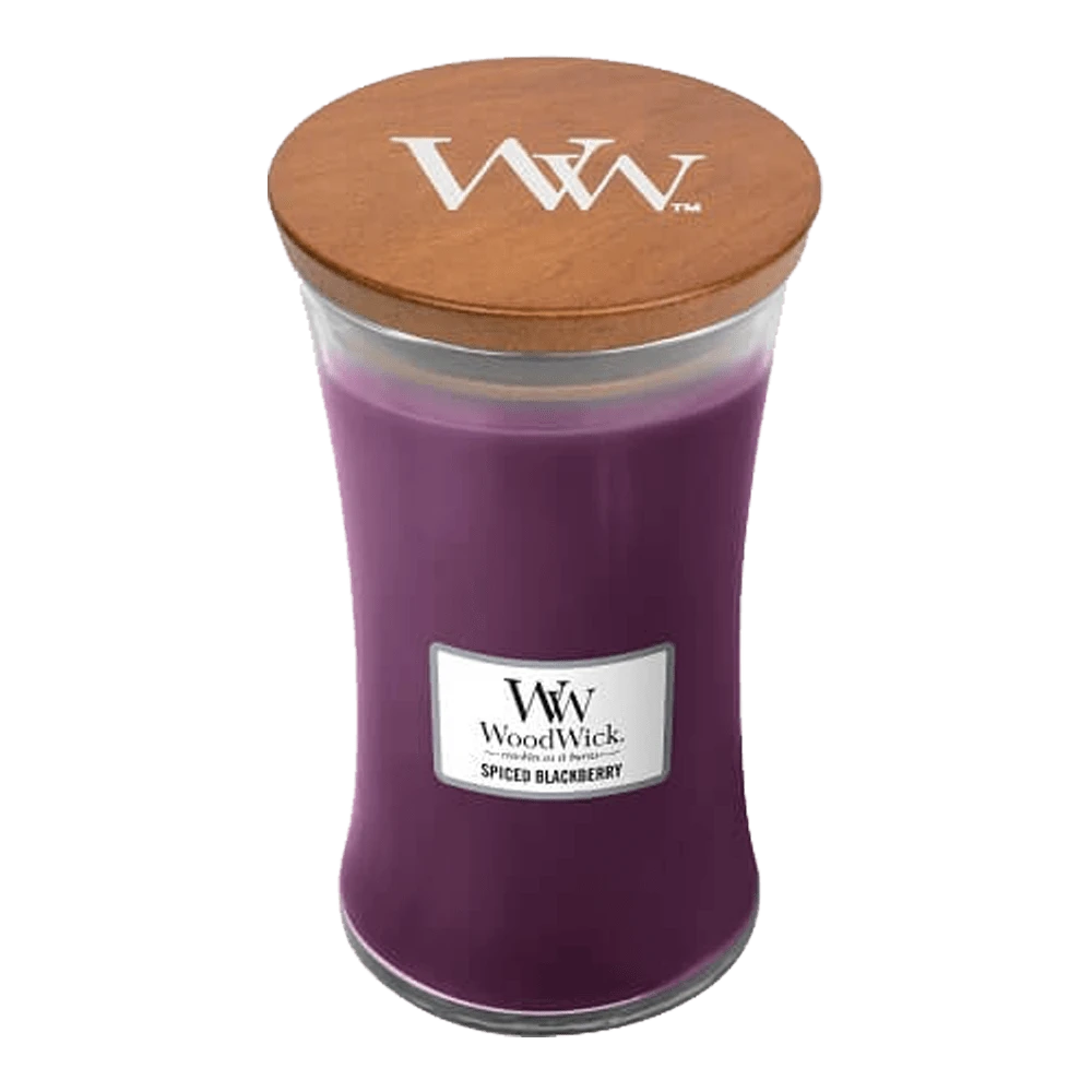 Woodwick Spiced Blackberry Large Candle - Geurkaars 3 Woodwick Spiced Blackberry Large Candle - Geurkaars
