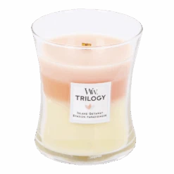 Woodwick Trilogy Island Getaway Medium Candle - Geurkaars -Huisdecoratie woodwick trilogy island getaway m geurskaars 2
